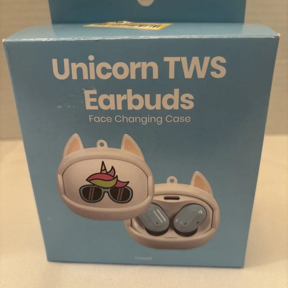 Wireless Earbuds Unicorn TWS Bluetooth Face Changing Case USB-C 5hr Battery